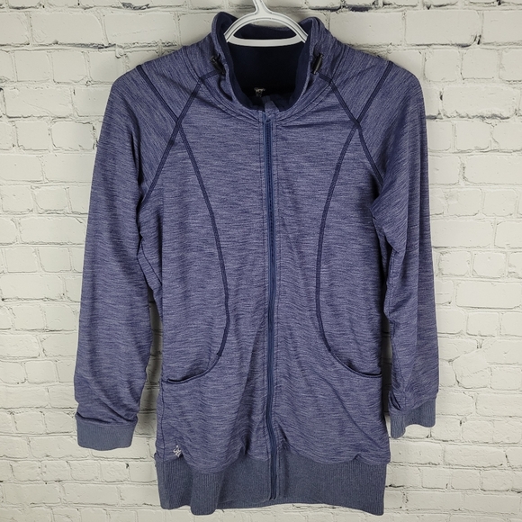 COZY ORANGE | long full zip high neck jacket - Picture 1 of 10